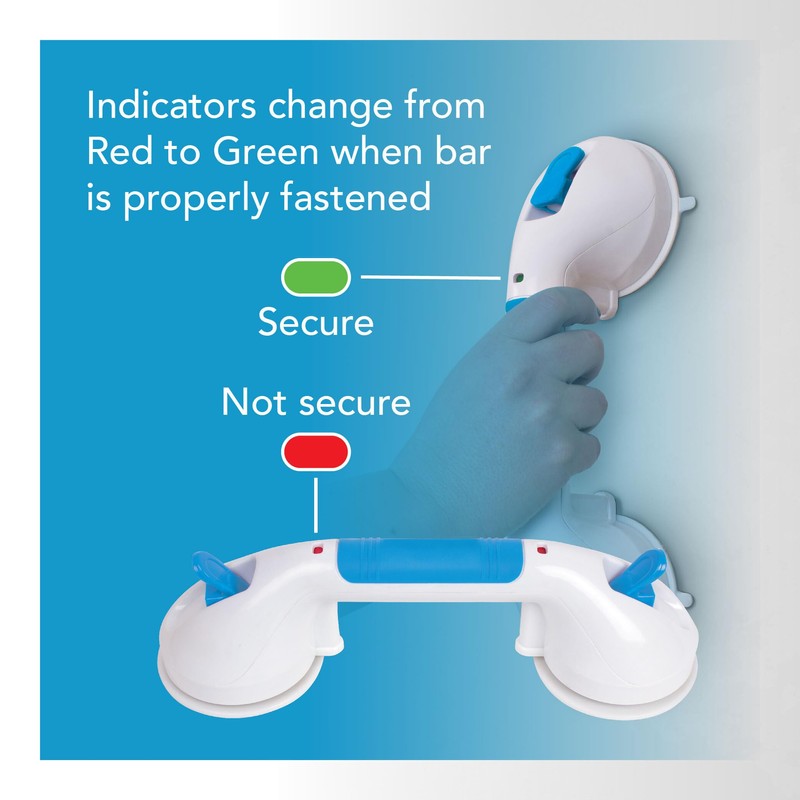Carex Suction Shower Grab Bar – 16” Ultra Grip Shower