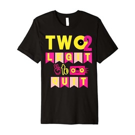 Two Legit To Quit 2nd Birthday 80s 90s Retro Family Party Premium T-Shirt
