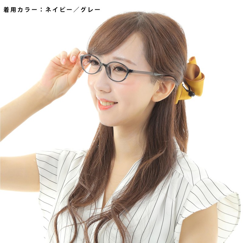 [Megane Style] スーパーブルーライトカットメガネ PCメガネ ブルーライト HEV94%カット 形状記憶 オーバル レディース メンズ