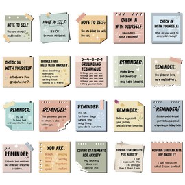 Copkim 20 Pcs Mental Health Magnets Motivational Daily Reminder Locker Fridge Magnets Positive Affirmations Inspirational Magnets Mental Health Awareness Items for Home Office Classroom(Morandi)