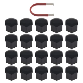 Be In Your Mind 20Pcs Black Wheel Nut Caps Hub Bolt Covers 21mm Hexagonal Protectors With Removal Tool Compatible with Range Rover Evoque Ducato