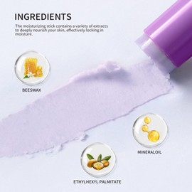 Barra Hidratante Facial en Stick con Ácido Hialurónico, Hidratación Profunda Hidratante Cuidado, Polvo Hidratante Barra Hidratante Para Todo Tipo de Piel (purple)