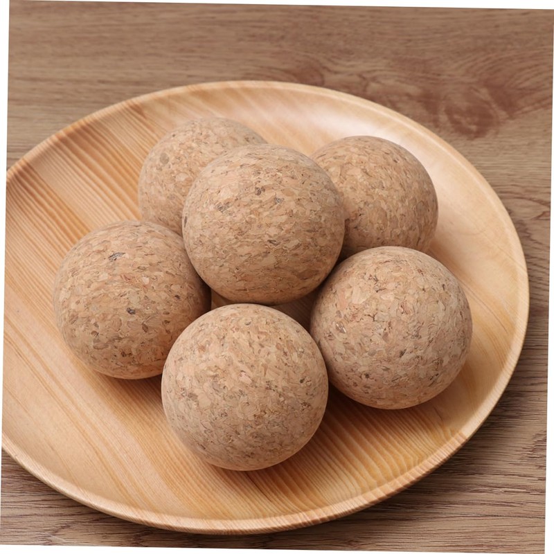 Kisangel 6PCS Wooden Desktop Soccer Replacement Balls Solid Wood Tabletop