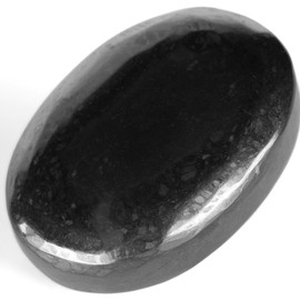 KALIFANO Shungite Palm Stone with Healing & Calming Effects - AAA+ High Energy Piedra de Shungita Reiki Worry Crystal Used for EMF Protection and Rejuvenation (Information Card Included)