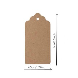 Large Gift Tags 50PCS Brown Gift Tags 9 x 4.5CM Kraft Paper Tags Paper Tags with Free Natural Jute