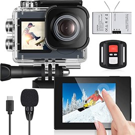 Icefox Action Camera 4K Underwater Camera External Microphone Waterproof 40M Ultra HD 20MP Camera 170 Â° Ultra Wide Angle WiFi Camcorder