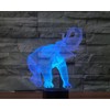 SUPERRUIDALONG 3D Lamp Elephant Night Light Remote Control Power Touch