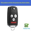 Rilnaewn Keyless Entry Systems for Acura Key Fob Cover Fit