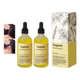 60ml*2 Aceite Vegano Natural Para El Crecimiento Del Cabello