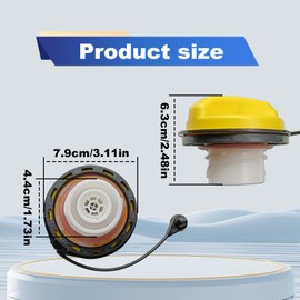 Gas Cap Fuel Cap 8L3Z-9030-C FC1052 E85 V8 6.2L Compatible with 2011-2017 F150 F250 F350 Super Duty 2008-2009 Crown Victoria 2008-2009 Mercury Grand Marquis Locking Gas Cap 2008-2009 Lincoln Town Car