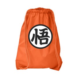 ALLNTRENDS Drawstring Pack Training Symbol Cool Gym Workout Bag (Orange Bag)
