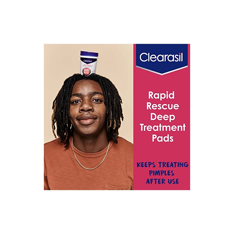 Clearasil Rapid Rescue Deep Treatment Cleansing Pads, 90 Count