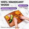 Straga Premium Mahogany Hardwood Cutting Board, 15" x 12" Arched,