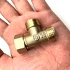 2pcs 1/2" 3 Way Brass Tee Diverter Connector,Outlet Easy Connect
