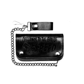 Lucky 13 The Offering Embossed 6" Chain Wallet (Black)