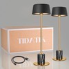 TIDATIK Cordless Table Lamp Set of 2, Rechargeable and Battery