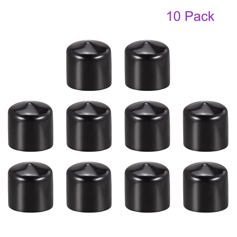 DMiotech 10pcs 50mm ID Black Screw Thread Protectors Rubber End