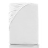 NatureMark Fitted Sheet Brushed Microfibre, 100% Polyester, White, 180 x
