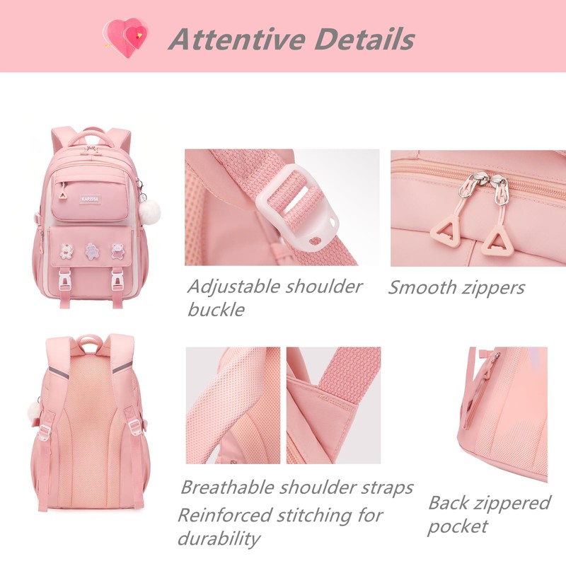 Girls Backpacks for School Children, School Bags Causal Daypacks for