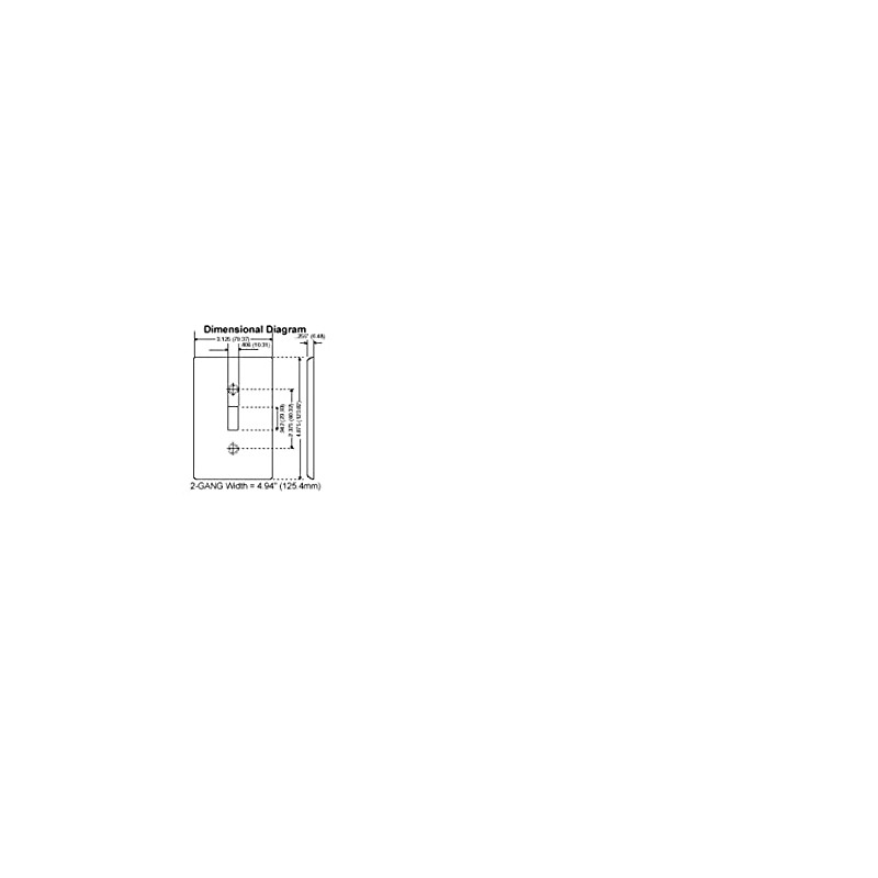 Leviton 2-Gang 1-Toggle 1-Decora/GFCI Device Combination Wallplate, Midway Size, Thermoset,