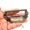 LXZ 8 PCs Antique Brass Card Holder Drawer Pull/Label Tag