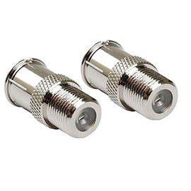 iMBAPrice (2 Pack) F-Jack to F-Quick Push On Plug - Male/Female - Adapter