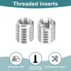 sourcing map 10Pcs Threaded Inserts, M3-0.5x6 & M5-0.8x6 Stainless Steel