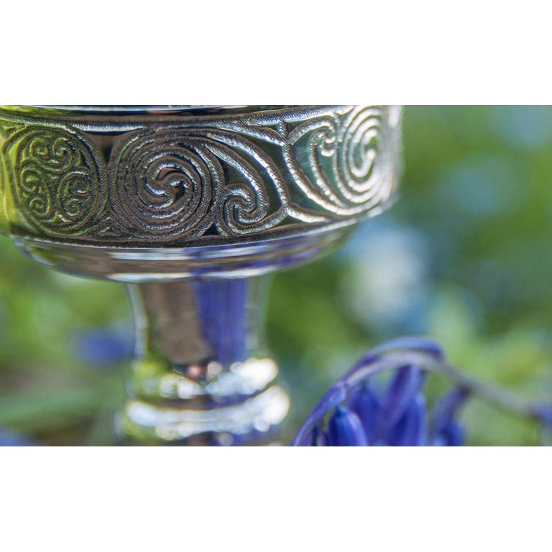 Wentworth Pewter - Kells Celtic Band Pewter Goblet, Wine Goblet,