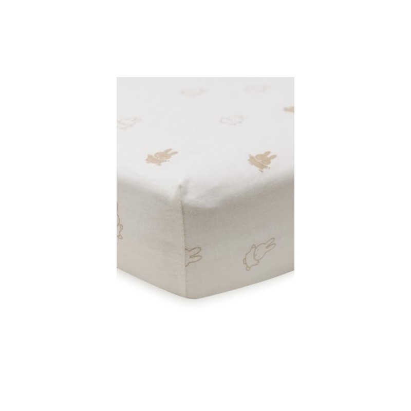 Jollein Happy Miffy Nougat 511-507-67094 - Lenzuolo con angoli elasticizzati