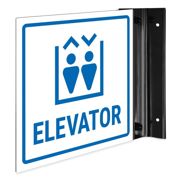 Sigo Signs, Elevator Projecting Sign, Double Sided, 6x6 Inches, ACM,