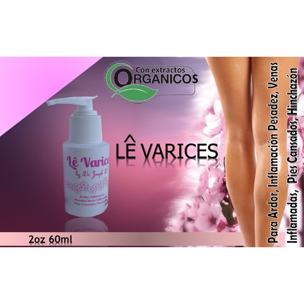 2 Le Varices 4 ounces each, Organic Extracts, Hamamelis, Anti Varicose Veins