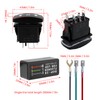 ON Off ON Turn Rocker Switch, LED Indicator Easy Wiring