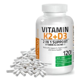 Vitamina K2 90mcg + D3 5000iu 2 En 1 120 Caps Deal Eg Dd82 Sabor Sin Sabor