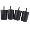 Leg Daddy 3" Black Round HDPE Plastic Sofa Leg, Set