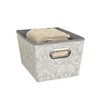 Laura Ashley Medium Grommet Bin in Almeida Storage Basket, Dove