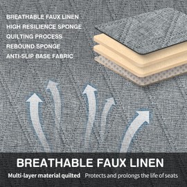 Leader Accessories Grey Rear Car Seat Cover Protector, Anti-Slip Bottom Bench Seat Cover,Fits Mosst of Vehicles, Back Seat Cushion,Szie M