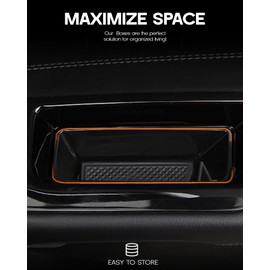 for Ford Explorer 2020 2021 2022 2023 Front Door Storage Box Door Side Organizer Tray Handle Insert Protector Door Pockets Phone Container Armrest Organizer for Ford Explorer 2023 Accessories (2 Pack)
