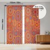 DOODLREAM Bohemian Circle Pattern Sheer Curtains 132 x 213 cm