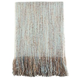 Occasion Gallery Aqua Blue Color 100% Acrylic Faux Mohair Cozy Decorative Throw Blanket 50" X 60" (1 Piece).