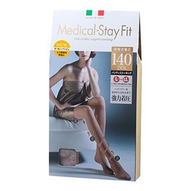 Medical Stay Fit Compression Pantyhose, 140 Denier, Nudy Beige (M-L), Made in Italy (02240)