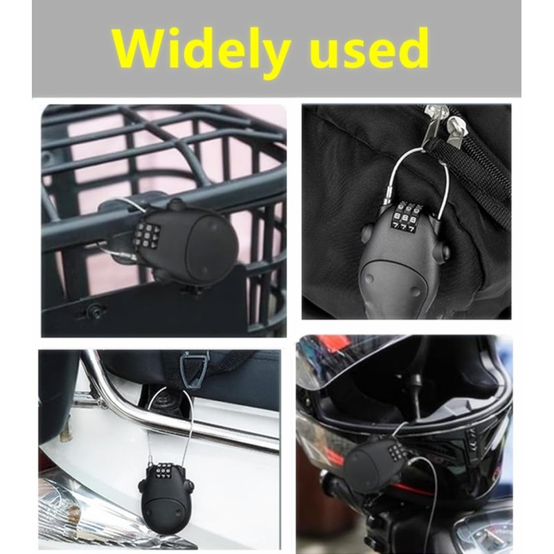 Anti-Theft Telescopic Wire Lock, 3 Position Combination Cable Padlock,Security Password