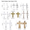 PH PandaHall 32pcs Cross Connector Charms, 8 Style Links Cross