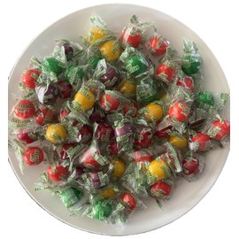Assorted Fruit Flavored Individually Wrapped Jaw Breaker Candy - 2 lbs of Sweet Rainbow Colored Candy