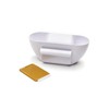 KitchenArt 18530 Scrap Trap With Scraper, Plastic, White