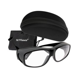 MCWlaser CO2 Laser Safety Glasses 10600nm 9000-11000nm OD5+ Laser Safety Glasses Absorption Type CO2 Laser Glasses for CO2 Laser Engraving Cutting Beauty Treatment Instrument