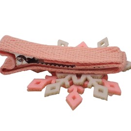Topkids Accessories Christmas Hair Clips for Girls Hair Clips for Women Festive Themed Crocodile Clips (Pink Snowflake)