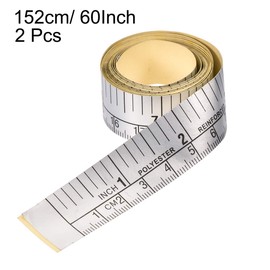 uxcell Adhesive Backed Tape Measure 60 Inches Peel and Stick Measuring Tape Inch/Metric Scale for Workbench 2pcs
