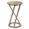Kate and Laurel Aja Round Metal Side Table with Geometric