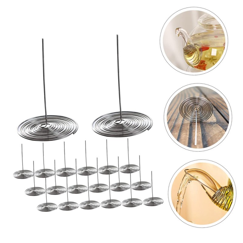 ULTECHNOVO 20Pcs Stainless Steel Tea Pot Filters Spring Strainers for