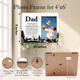 RYSMH Dad Memorial Picture Frame, In Loving Memory Wood Photo Frame, Sympathy Gifts Bereavement Gifts Remembrance Gifts for Loss of Dad, You Memory Is A Keepsake Frame -a11